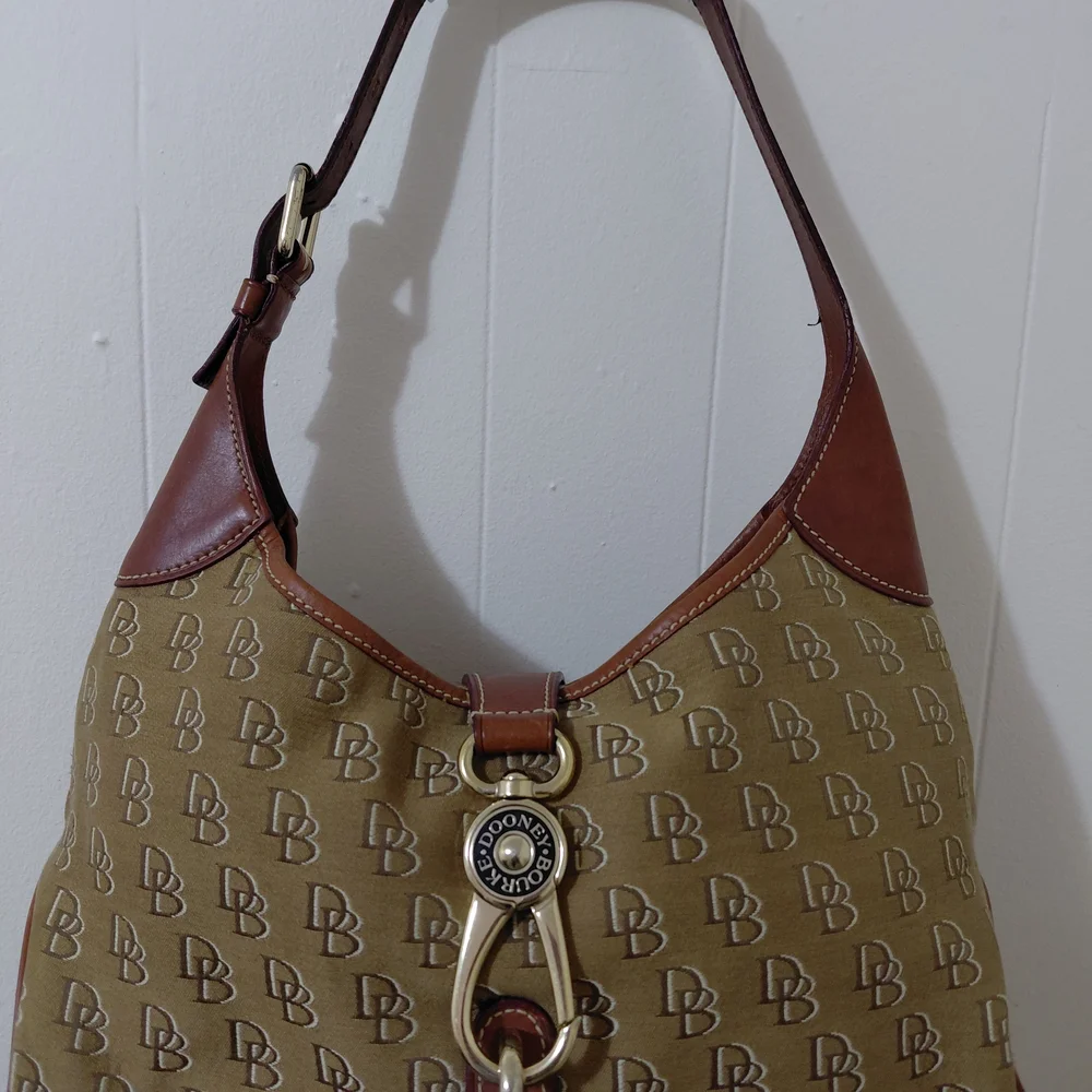 Dooney & Bourke Brown Monogram Hobo Bag